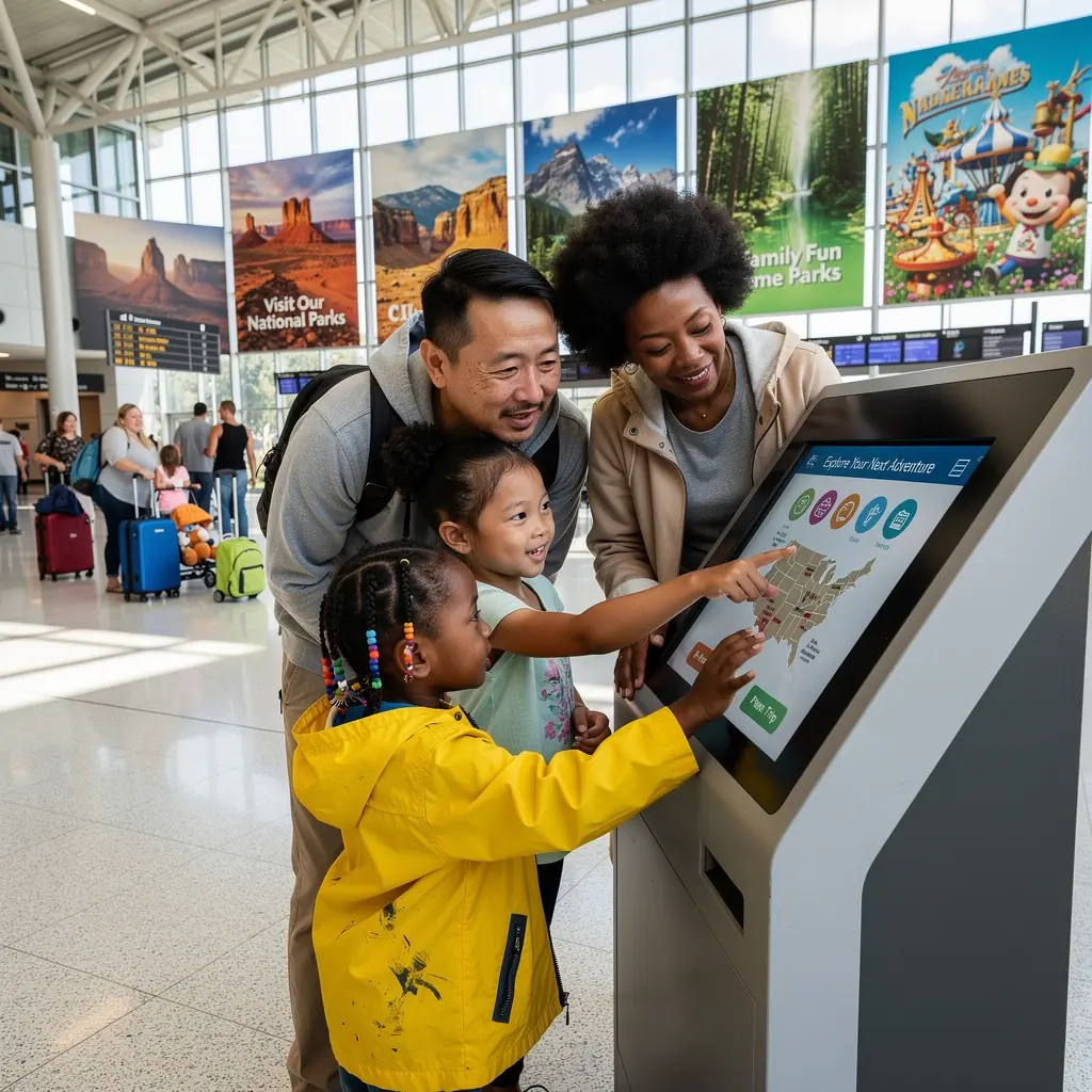 Dzieci bawiące się w parku, z rodzicami obserwującymi ich radość.